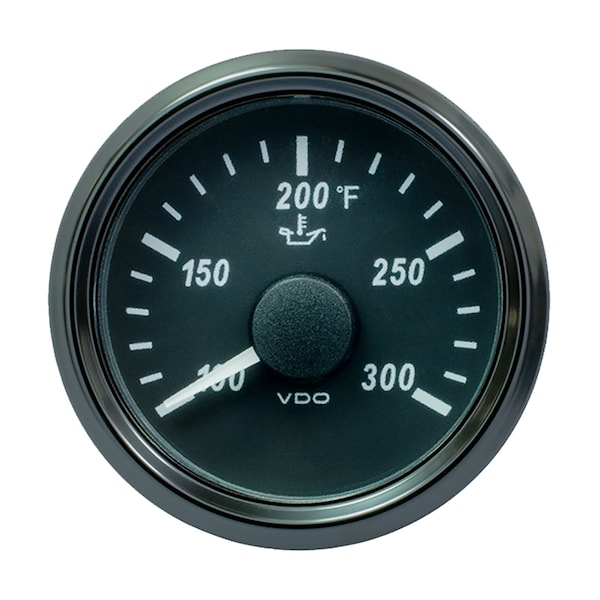 Vdo VDO SingleViu 52mm (2-1/16") Oil Temp. Gauge - 300° F - 322-18 Ohm A2C3833410030 - main